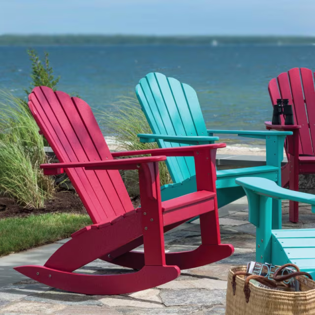 Seaside Casual Coastline Harbor View Recycled Polymer Rocker