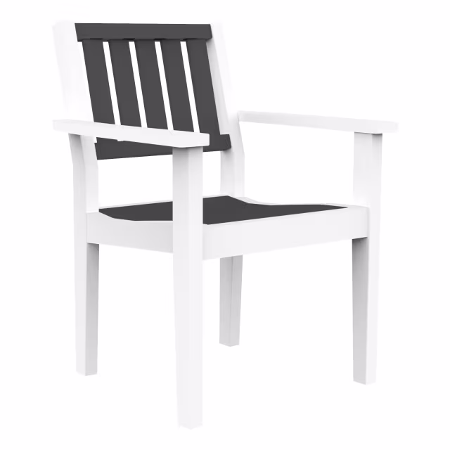 Seaside Casual Greenwich Slatted Recycled Polymer Dining Armchair