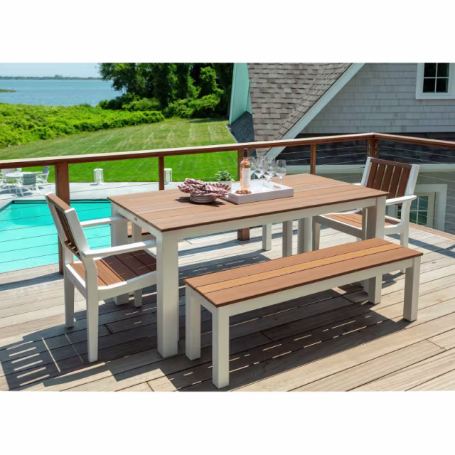 Seaside Casual Greenwich Slatted Recycled Polymer Dining Armchair