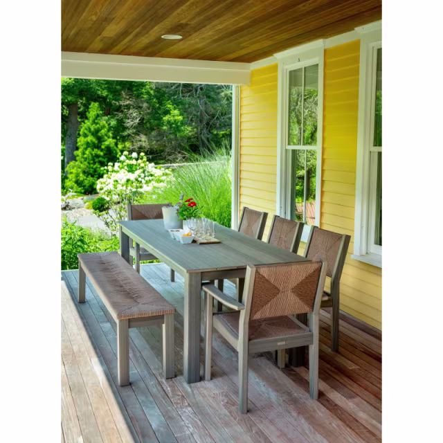 Seaside Casual Greenwich Woven Recycled Polymer Dining Side Chair - Set of 2