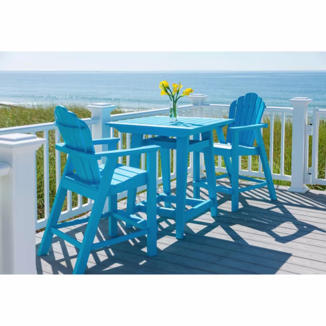 Seaside Casual MAD 40" Recycled Polymer Square Balcony Table