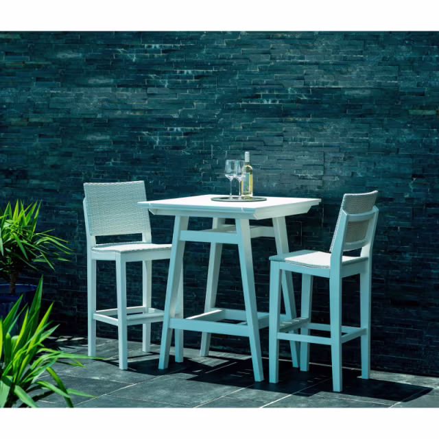 Seaside Casual MAD Recycled Polymer Woven Bar Side Chair