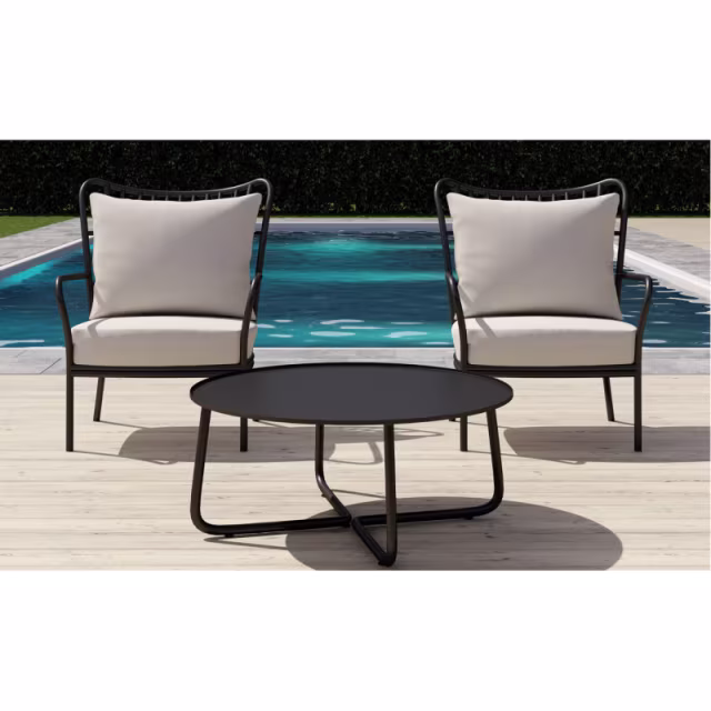 DecoScape Elephant 38" Aluminum Round Coffee Table