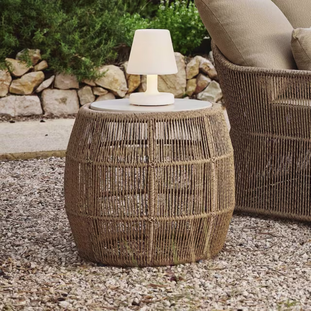 Skyline Design Calixto 22" Woven Round Side Table