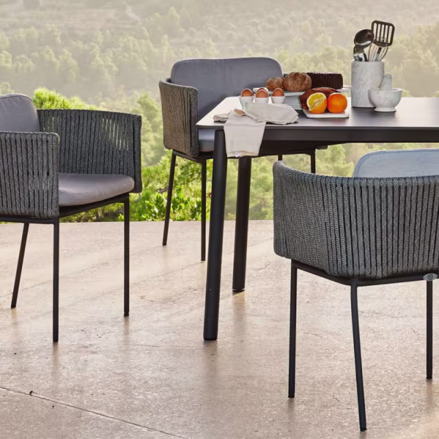Skyline Design Boston/Rodona 39" Aluminum Square Dining Table