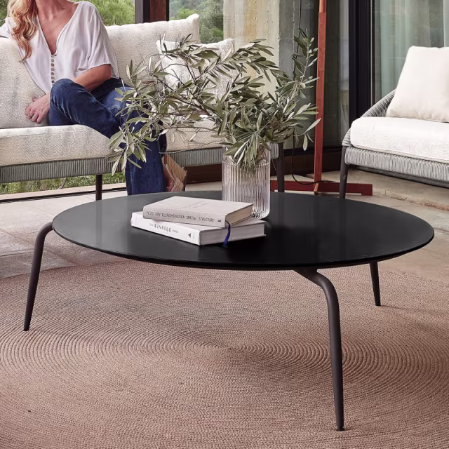 Skyline Design Rodona 42" Aluminum Round Coffee Table