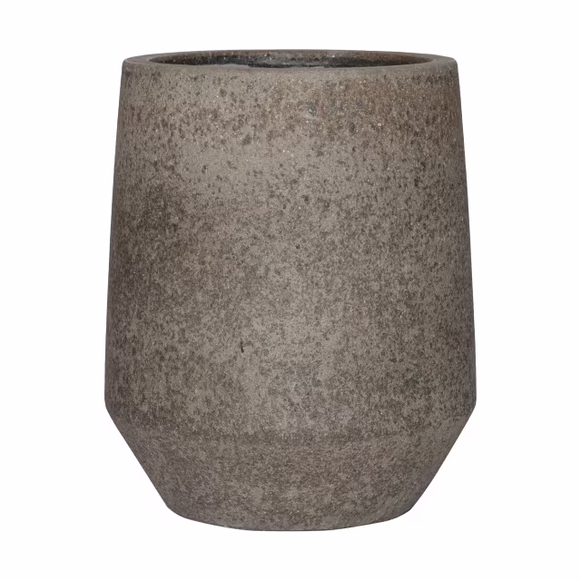Pottery Pots Stone Harith High 16" Round Ficonstone Planter Pot - Dioriet Grey