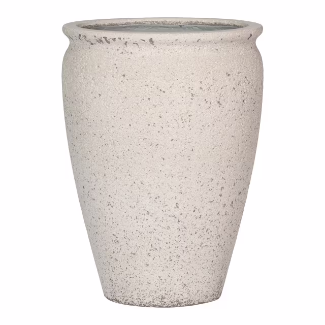 Pottery Pots Mediterranean Artemis 17" Round Ficonstone Planter Pot - Chalk White