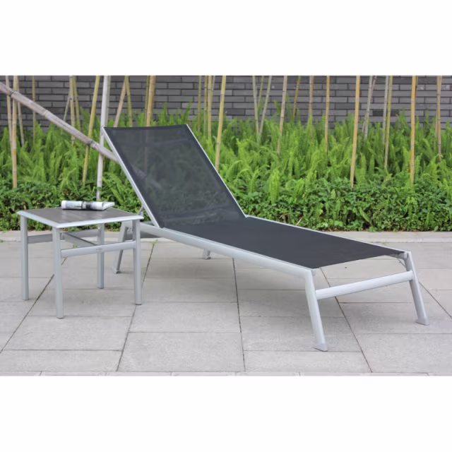 Ratana Lucca 18" Aluminum Square Side Table