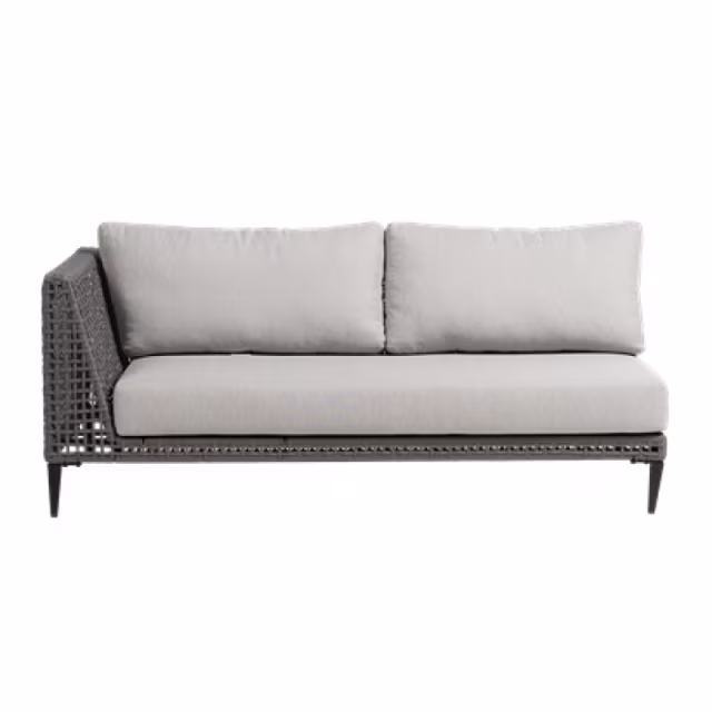 Ratana Genval Aluminum Left Arm Love Seat Outdoor Sectional Unit