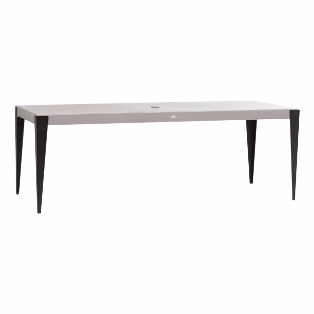 Ratana Genval 84.5" x 38" Aluminum Rectangular Dining Table