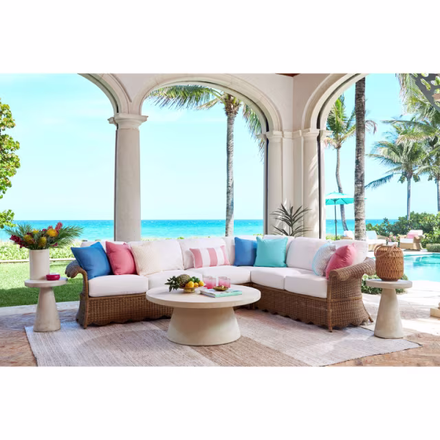 Lane Venture Cleary Wicker Corner Outdoor Sectional Unit