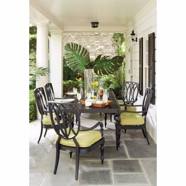 Lane Venture Hemingway Islands 84" Cast Aluminum Rectangular Dining Table