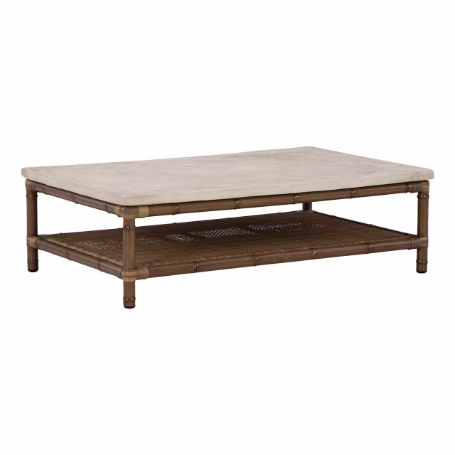 Lane Venture Brooks 46" Stone Rectangular Cocktail Table