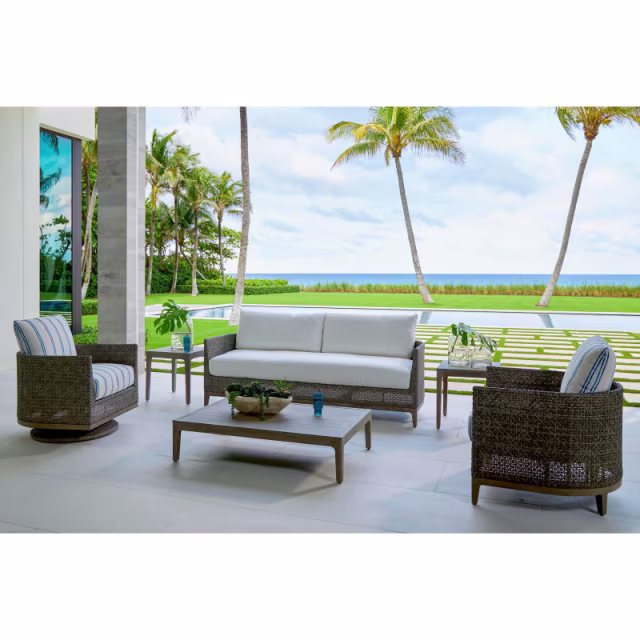 Lane Venture Lenox Hill 48" Aluminum Rectangular Cocktail Table