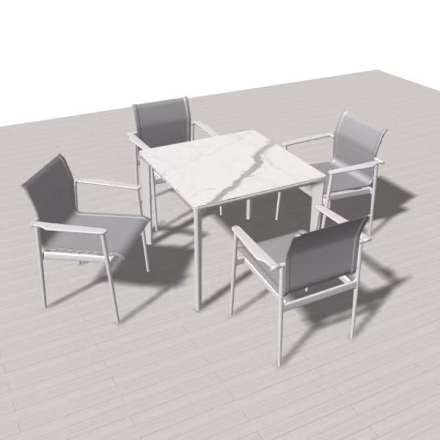 Gloster Carver/180 3-Piece Square Dining Set