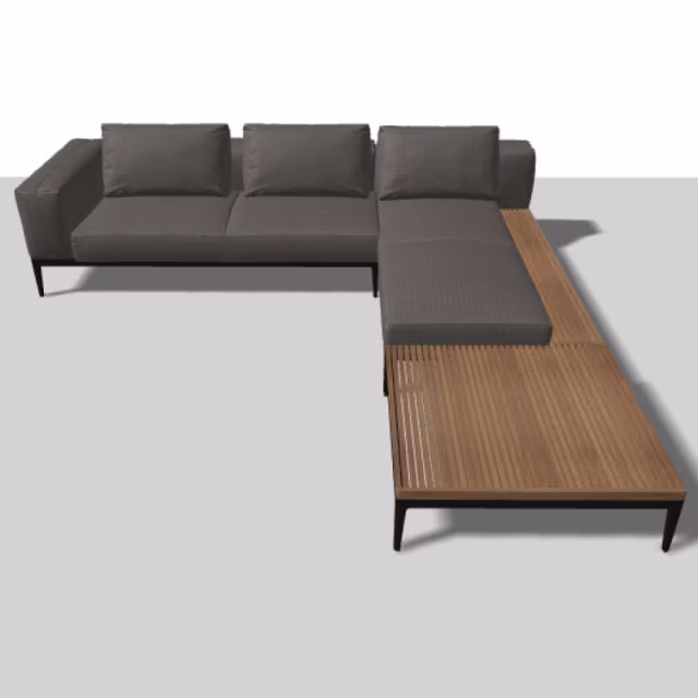 Gloster Grid 3-Piece Outdoor Sectional Set