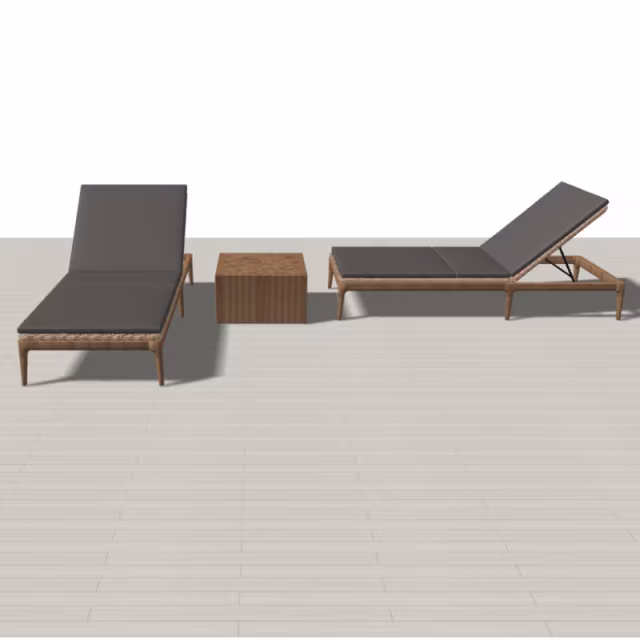 Gloster Lima 3-Piece Chaise Outdoor Lounging Set