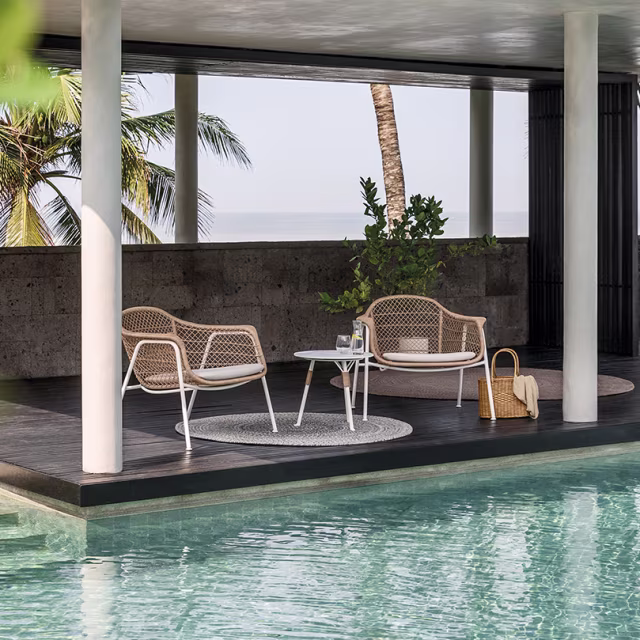 Gloster Fresco 3-Piece Conversational Outdoor Lounging Set