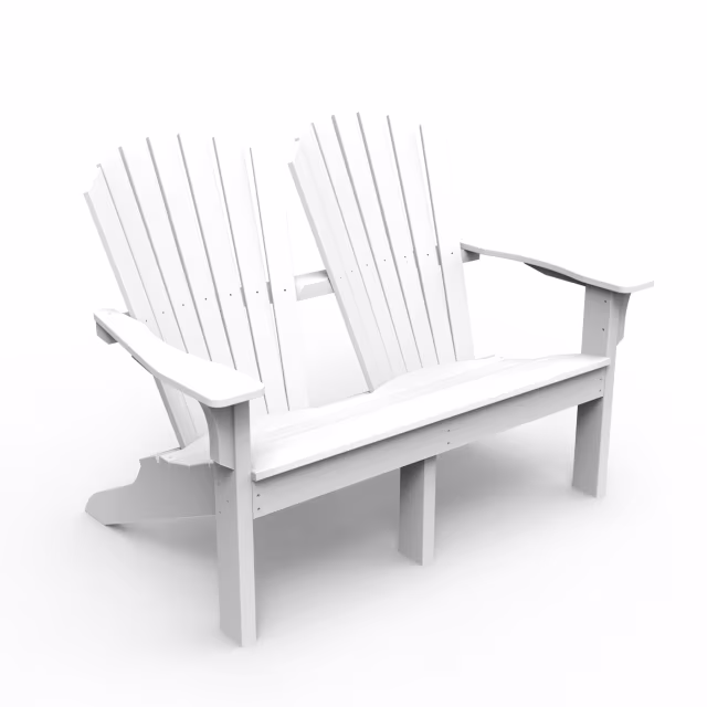 Seaside Casual Shellback Adirondack Recycled Polymer Loveseat