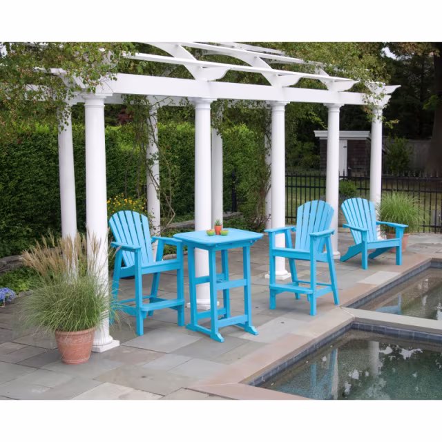 Seaside Casual Shellback Adirondack Recycled Polymer Bar Armchair