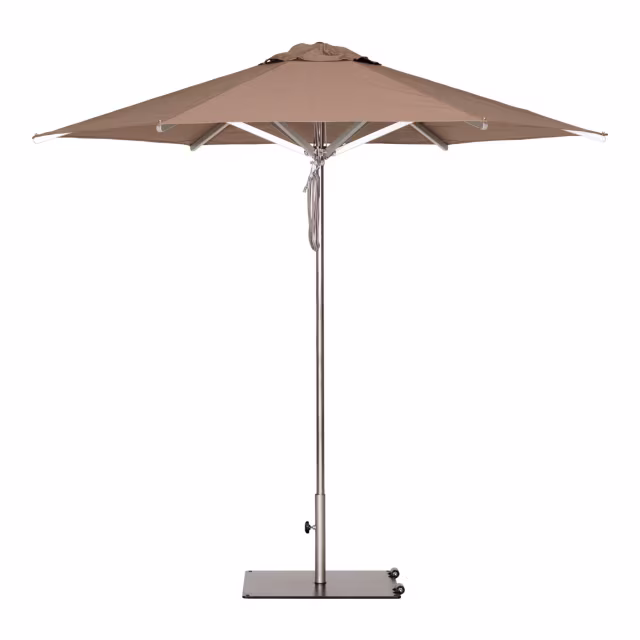 Woodline Shade Solutions Inox 10' Round Stainless Steel Market Patio Umbrella