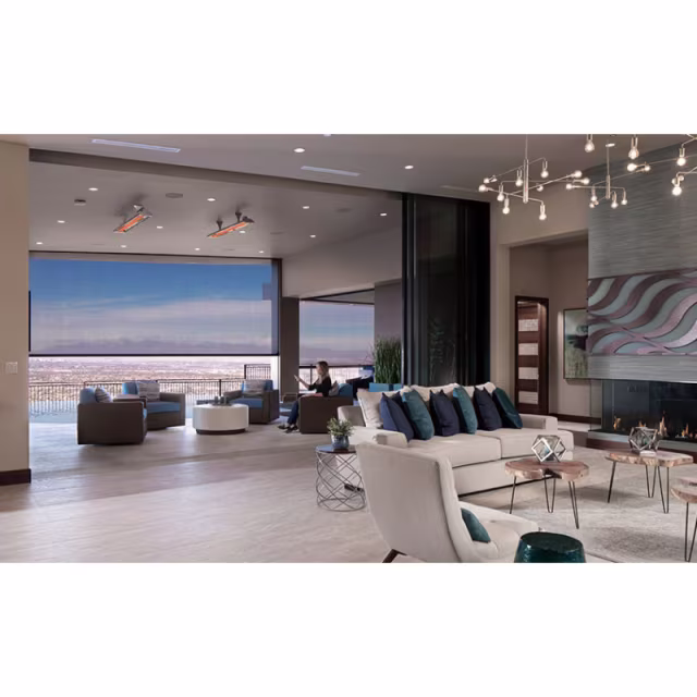 Infratech CD-Series 33" Marine Grade Dual Element Wall Mount Electric Patio Heater - 3000 Watt