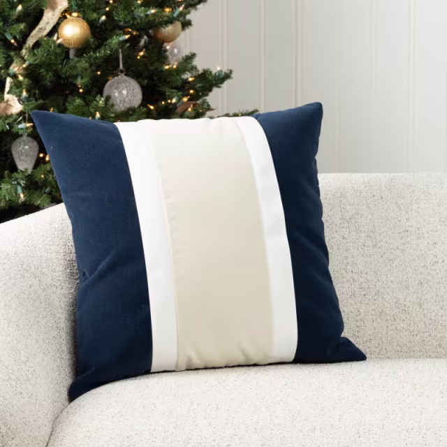 Elaine Smith 20" x 20" Tradition Midnight Sunbrella Outdoor Pillow