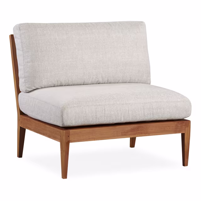 Lee Industries Hampton Teak Armless Outdoor Sectional Unit