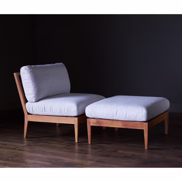 Lee Industries Hampton Teak Armless Outdoor Sectional Unit