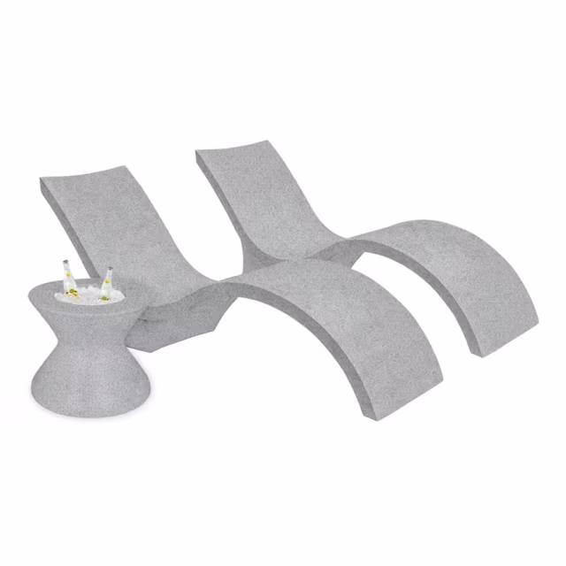 LEDGE Outdoor Oasis In-Pool Deep Water Chaise Lounger Set