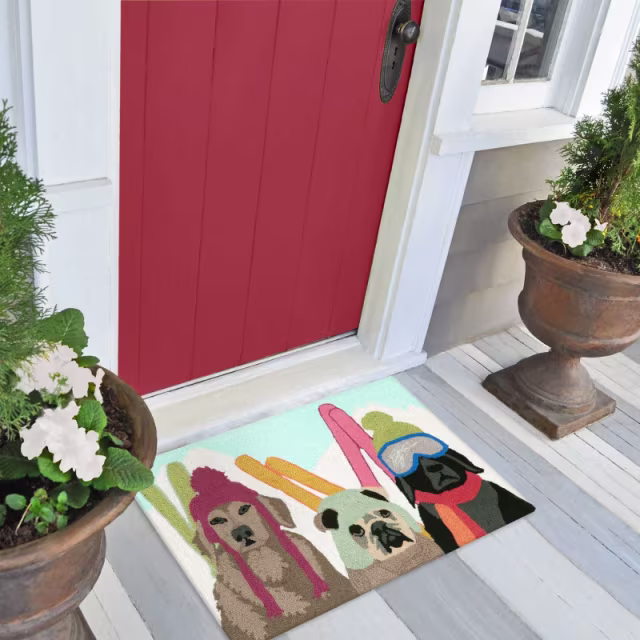 Trans-Ocean Frontporch Ski Patrol Indoor/Outdoor Doormat