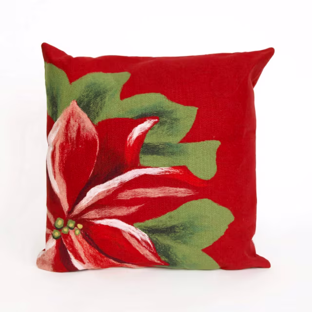 Trans-Ocean 20" x 20" Visions III Poinsettia Indoor/Outdoor Pillow