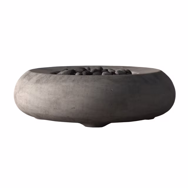 Prism Hardscapes Pietra Round 49" Concrete Gas Fire Bowl Protective Cover