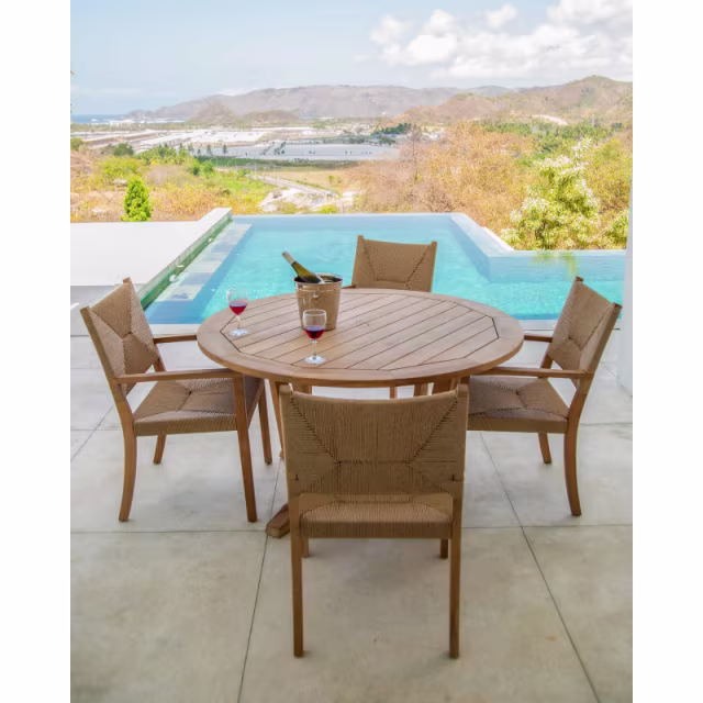 POVL Outdoor Calera Wicker Dining Armchair