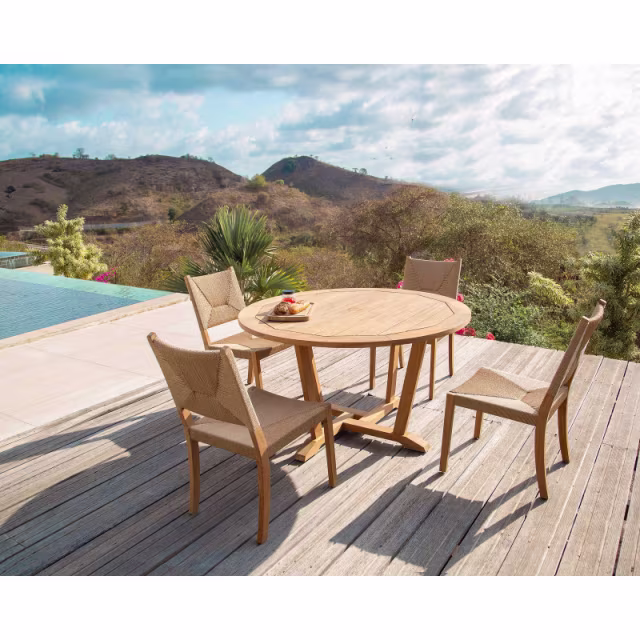 POVL Outdoor Calera Wicker Dining Side Chair