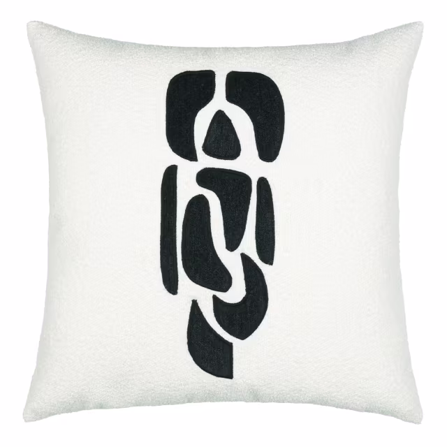 Elaine Smith 20" x 20" Resonate Charcoal Sunbrella Outdoor Pillow