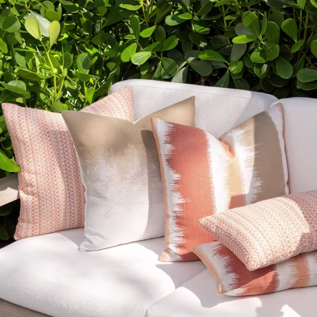 Elaine Smith 20" x 20" Murmur Clay Sunbrella Outdoor Pillow