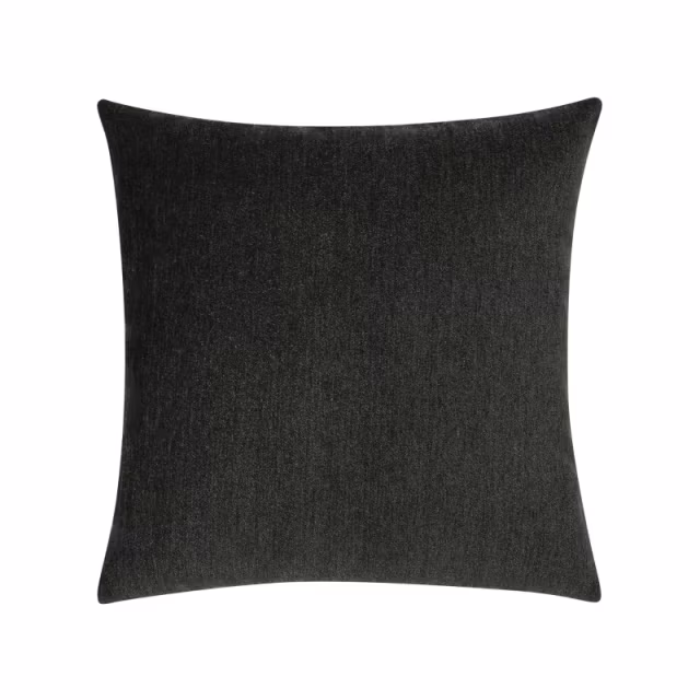 Elaine Smith 20" x 20" Luxe Velour Charcoal Sunbrella Outdoor Pillow