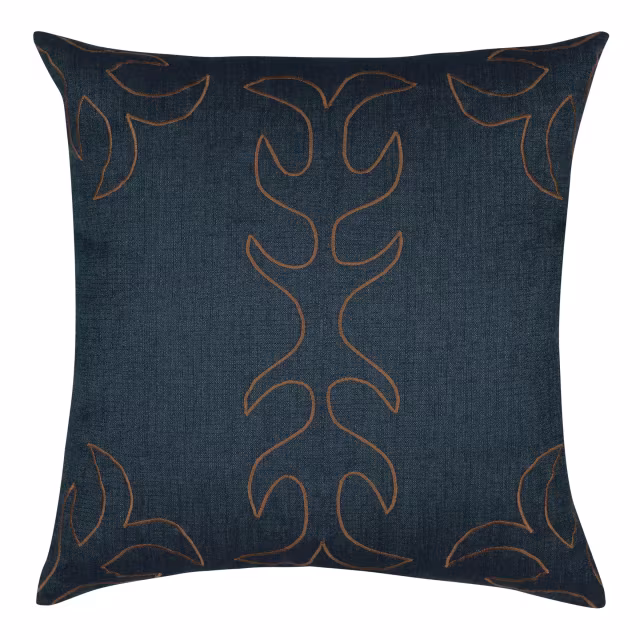 Elaine Smith 22" x 22" Denim Days Sunbrella Outdoor Pillow