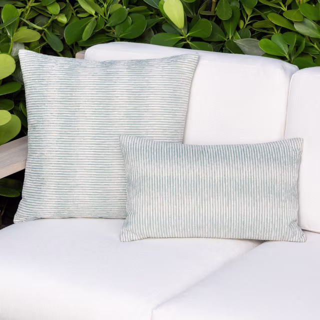 Elaine Smith 20" x 20" Progress Mist Sunbrella Outdoor Pillow