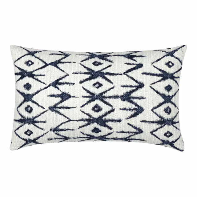 Elaine Smith 20'' x 12'' Ritual Indigo Sunbrella Outdoor Pillow
