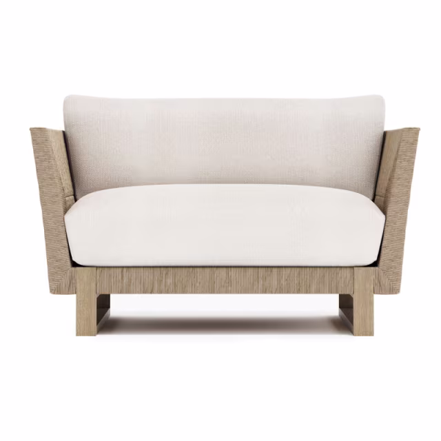 Bernhardt Exteriors Praia Wicker Chair and a Half