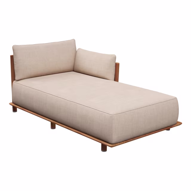 Gloster Salina Teak Right Chaise Unit