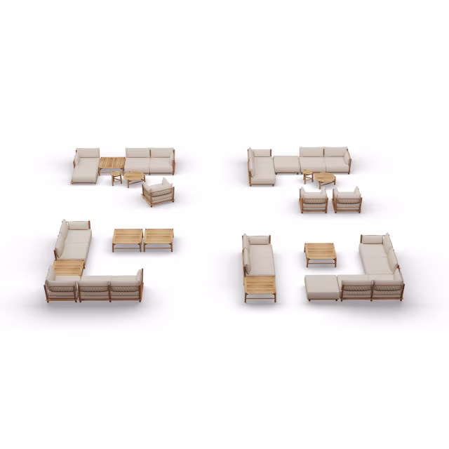 Gloster Salina Teak Right Chaise Unit