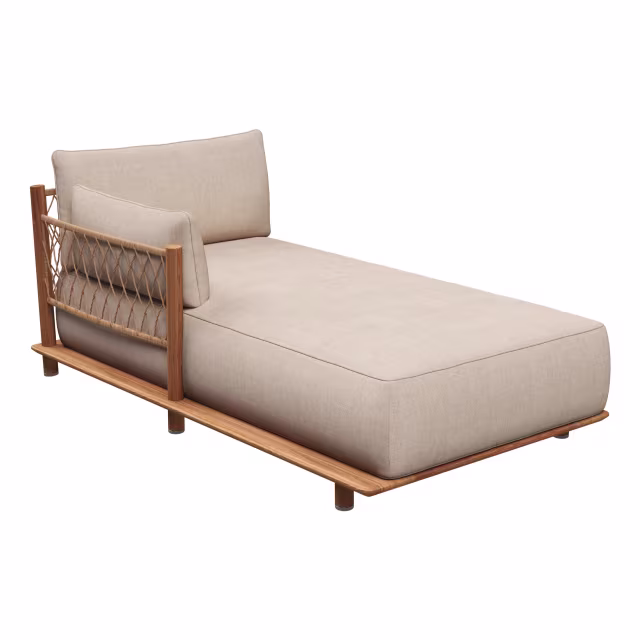 Gloster Salina Teak Left Chaise Unit