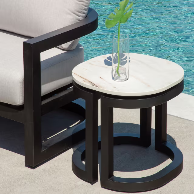 Sunset West Malibu Aluminum 22" Square End Table