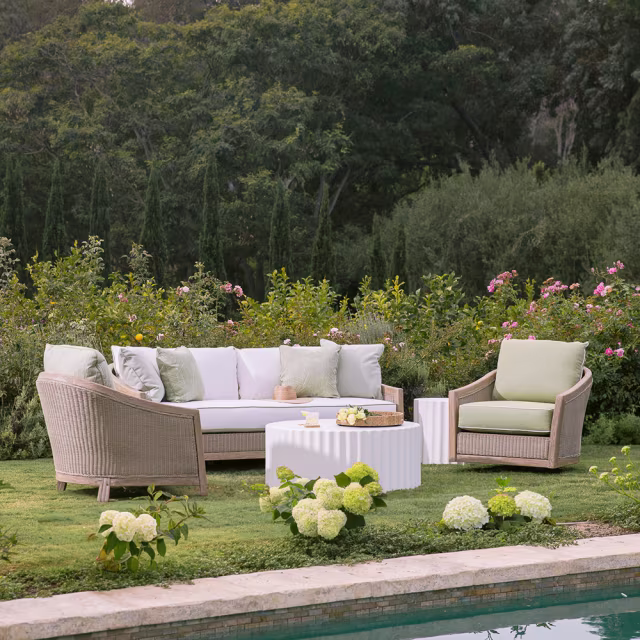 Sunset West Cambria Teak Sofa