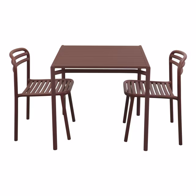 Cane-line Bliss 3-Piece Square Bistro Patio Dining Set With Side Chairs