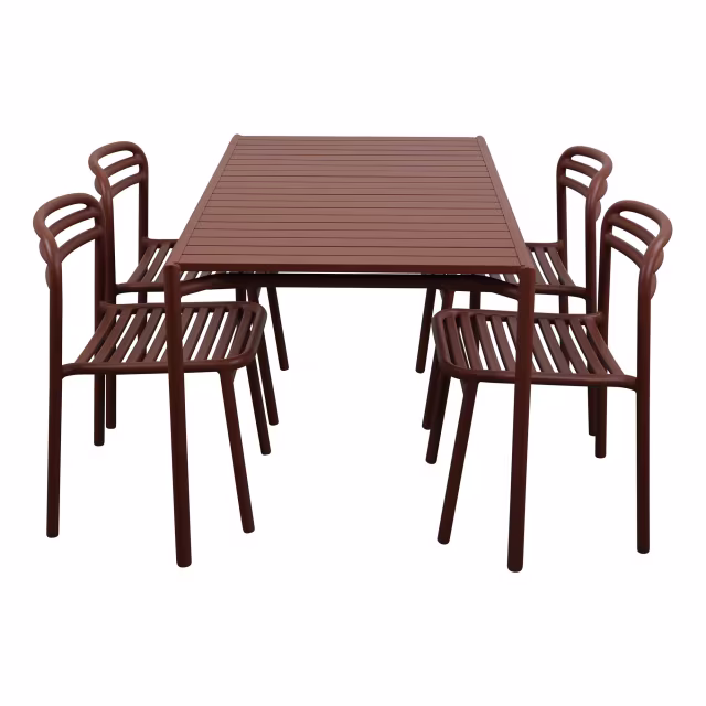 Cane-line Bliss 5-Piece 52" Rectangular Patio Dining Set with Side Chairs
